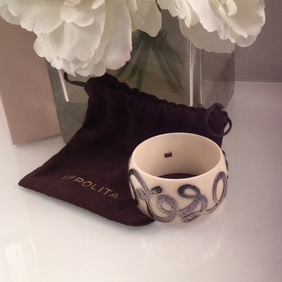 Ippolita Bangle Bracelet Ivory Silver Authentic - Picture 1 of 6